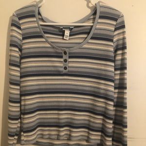 Arizona Jean co blue striped Fitted long sleeve